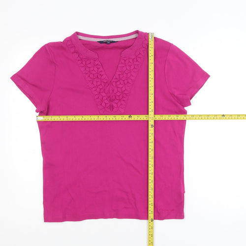 Maine New England Women's Pink Cotton T-Shirt Size 16