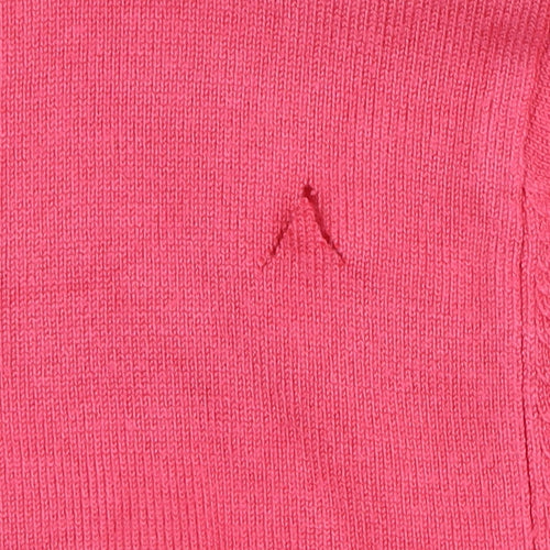 Vogue Womens Pink 3/4 Sleeve V-Neck Pullover Jumper L