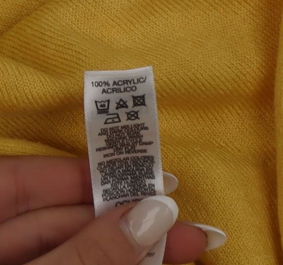 Dunnes Women’s Yellow Roll Neck Acrylic Jumper Size M