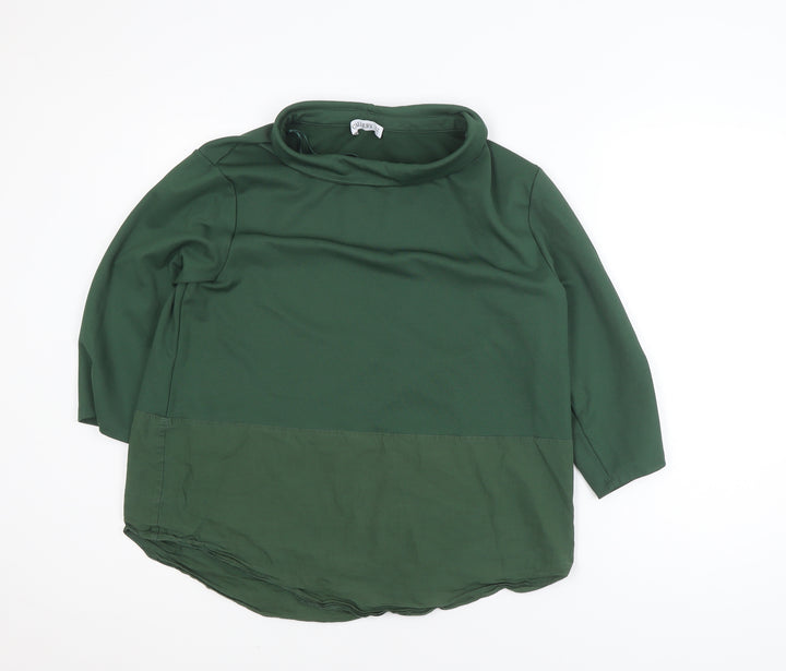 Gallery Women’s Green Cowl Neck Pullover Jumper Size 14