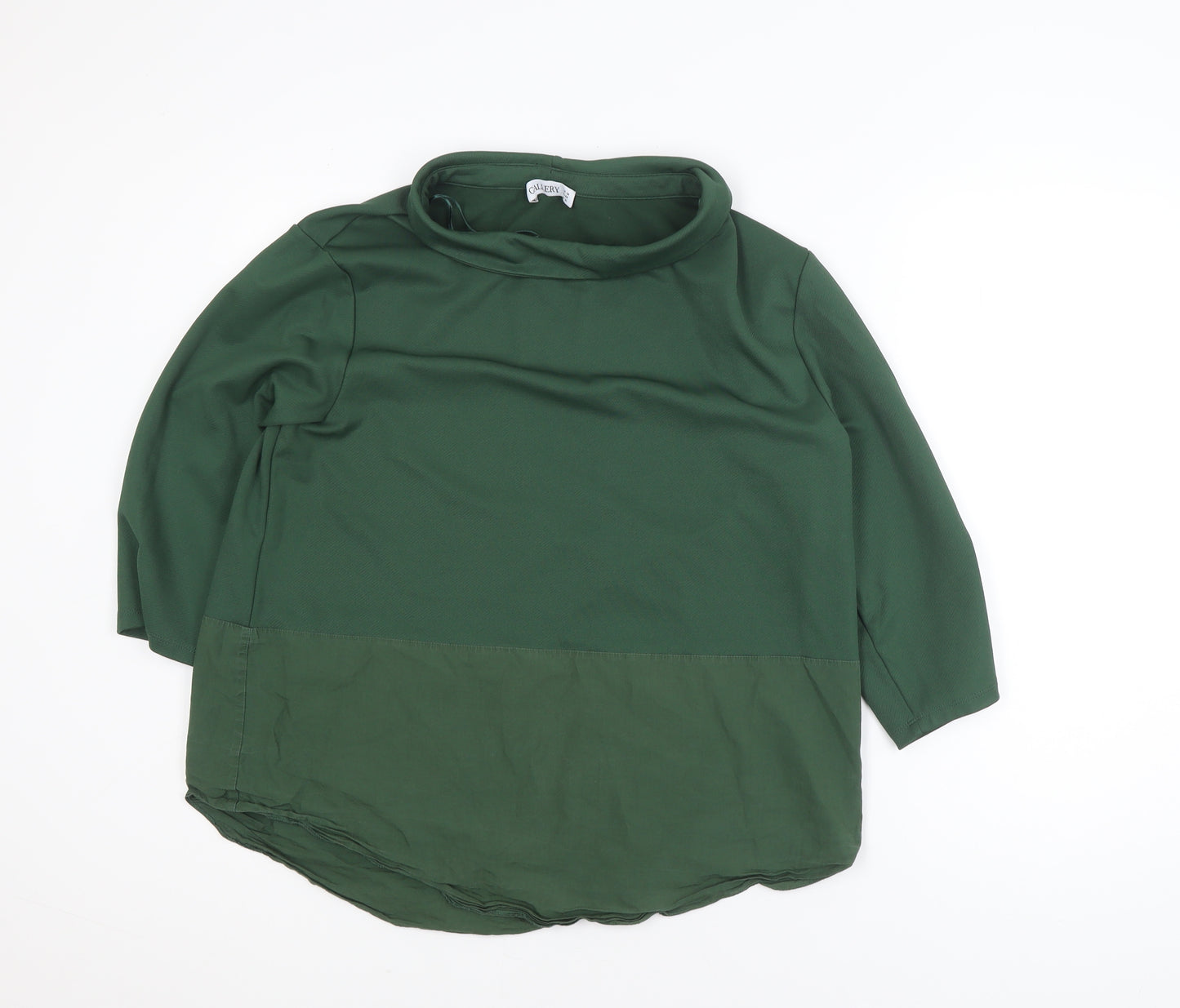 Gallery Women’s Green Cowl Neck Pullover Jumper Size 14