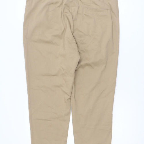 Marks and Spencer Womens Beige Chino Trousers Size 18 Regular