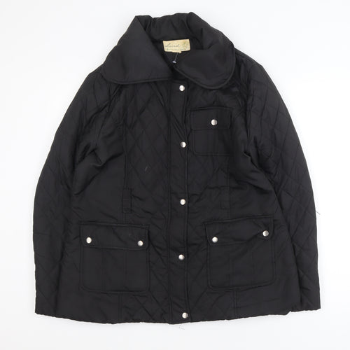 Lucid Unisex Black Quilted Mid-Length Jacket Size 16
