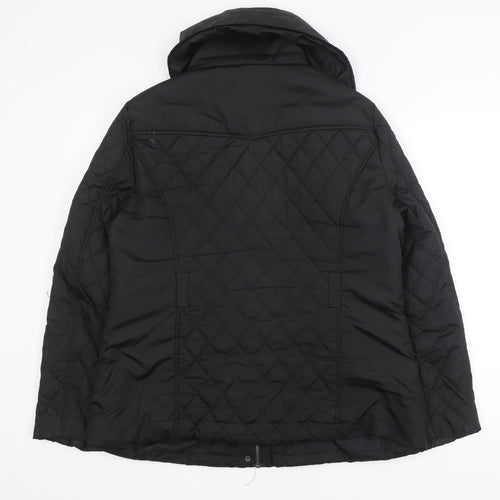 Lucid Unisex Black Quilted Mid-Length Jacket Size 16