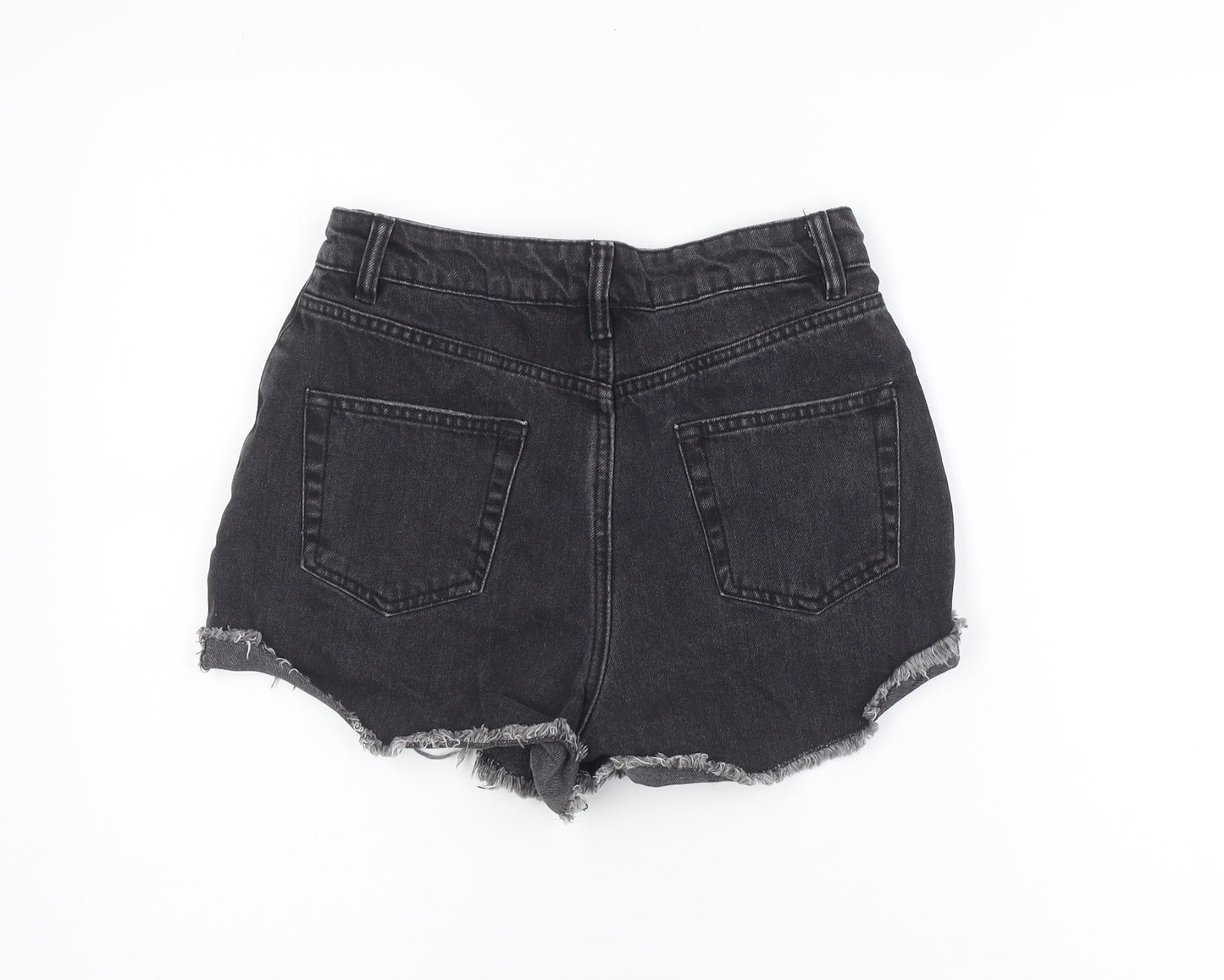 Jay Jays Women Black Size 8 High Rise Denim Cut-Off Shorts