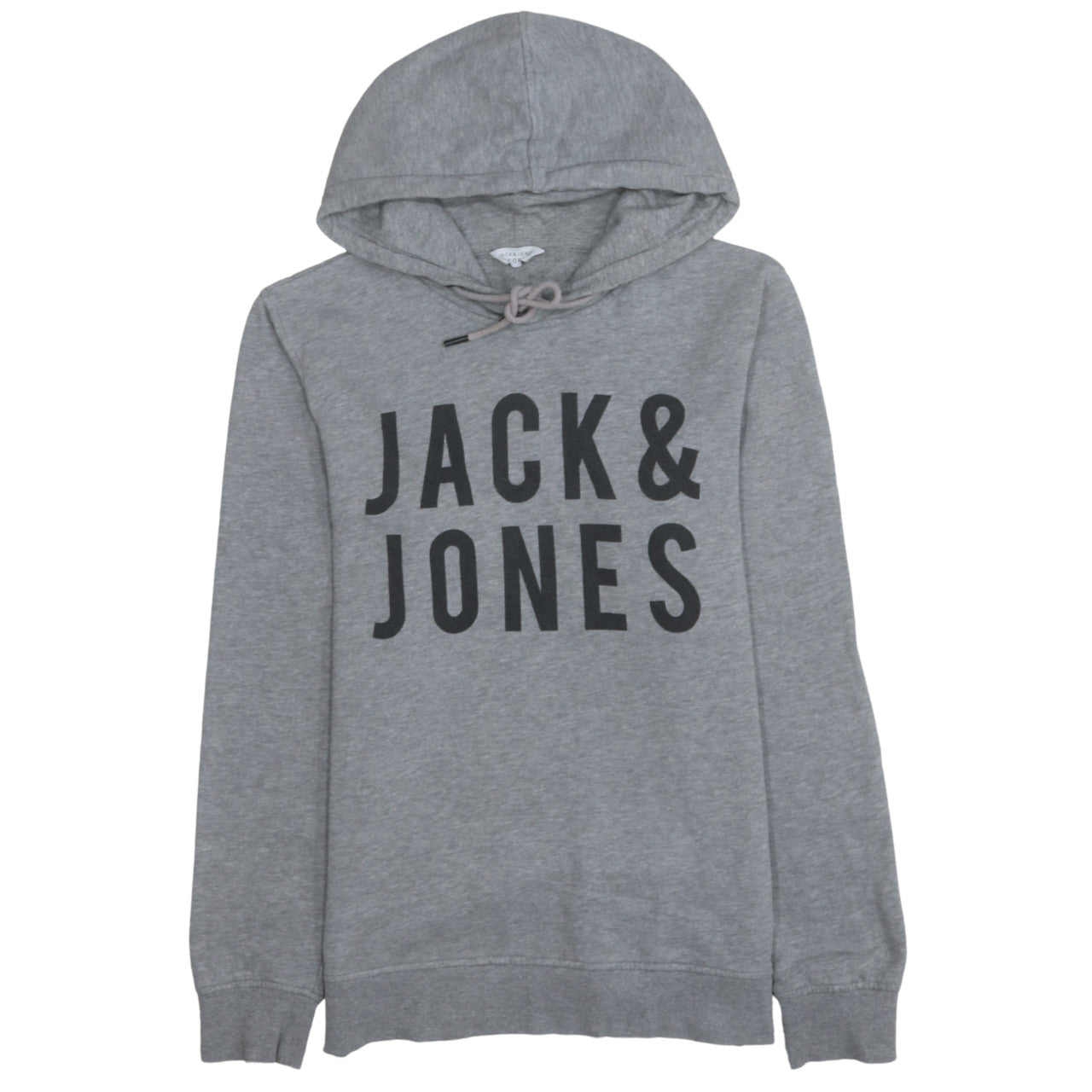 Jack & Jones Men’s Grey Pullover Hoodie S Logo Core Sweatshirt