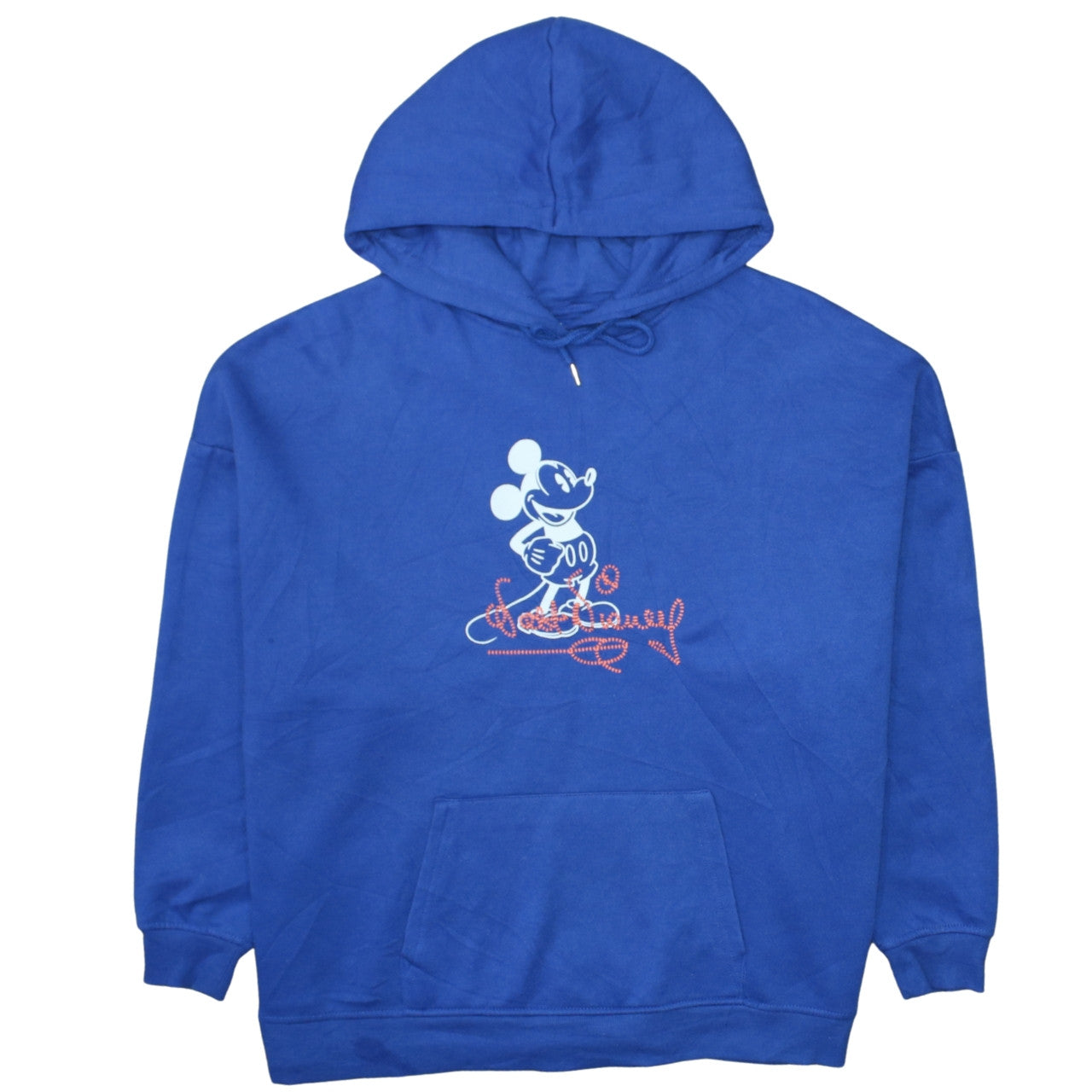 Disney at Primark Blue Mickey Mouse Men's Pullover Hoodie Size L