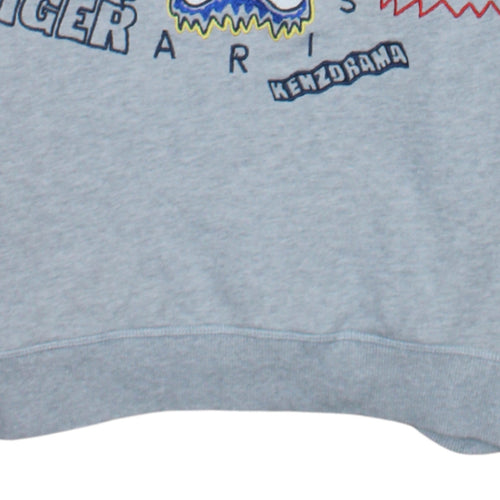 Kenzo Kids Grey Embroidered Tiger Sweatshirt Boys 14 Years Regular Fit
