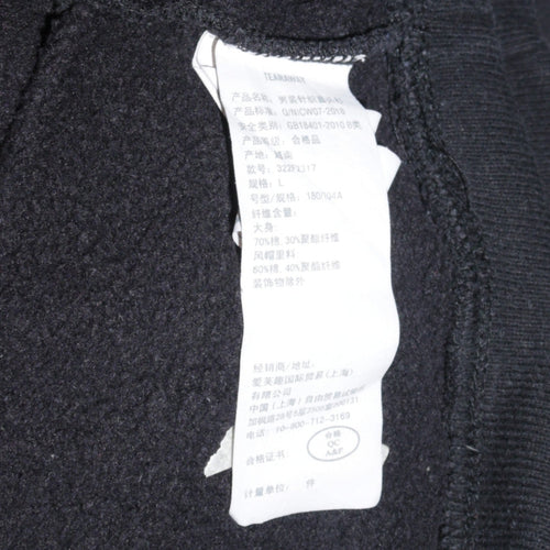 Hollister Men's Black L Pullover Hoodie with Logo and Kangaroo Pocket
