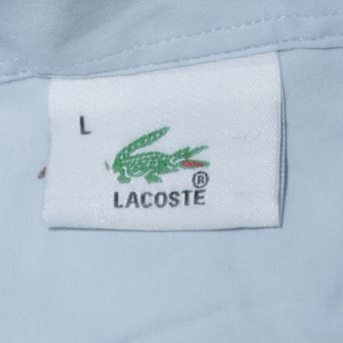 Lacoste Men’s Blue Long Sleeve Cotton Button-Up Shirt Size L