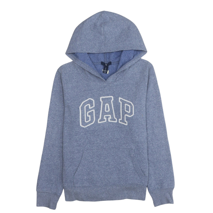 GAP Men's Blue Small Pullover Hoodie with Logo Fleece Sweatshirt