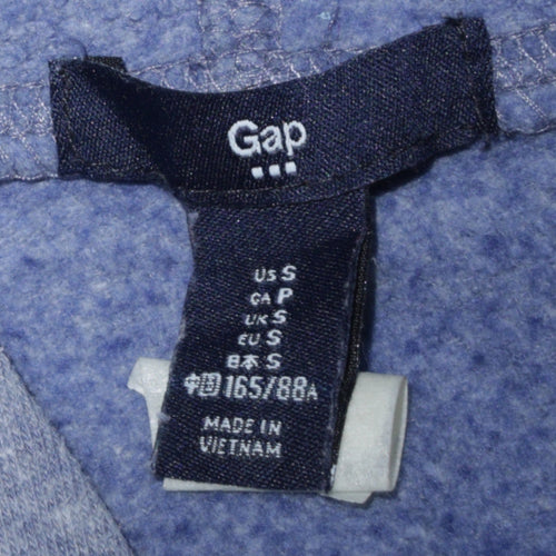 GAP Men's Blue Small Pullover Hoodie with Logo Fleece Sweatshirt