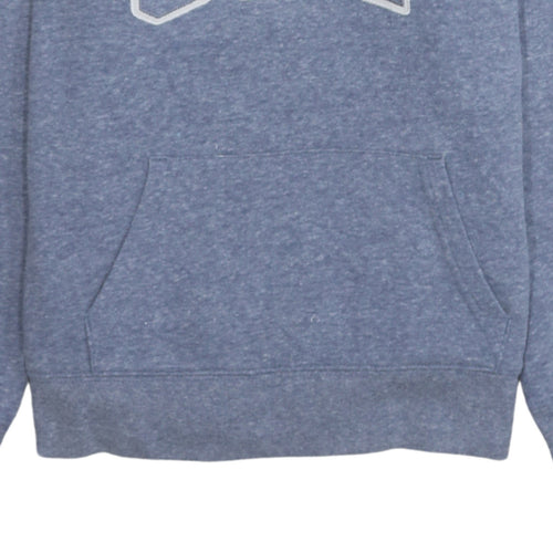 GAP Men's Blue Small Pullover Hoodie with Logo Fleece Sweatshirt