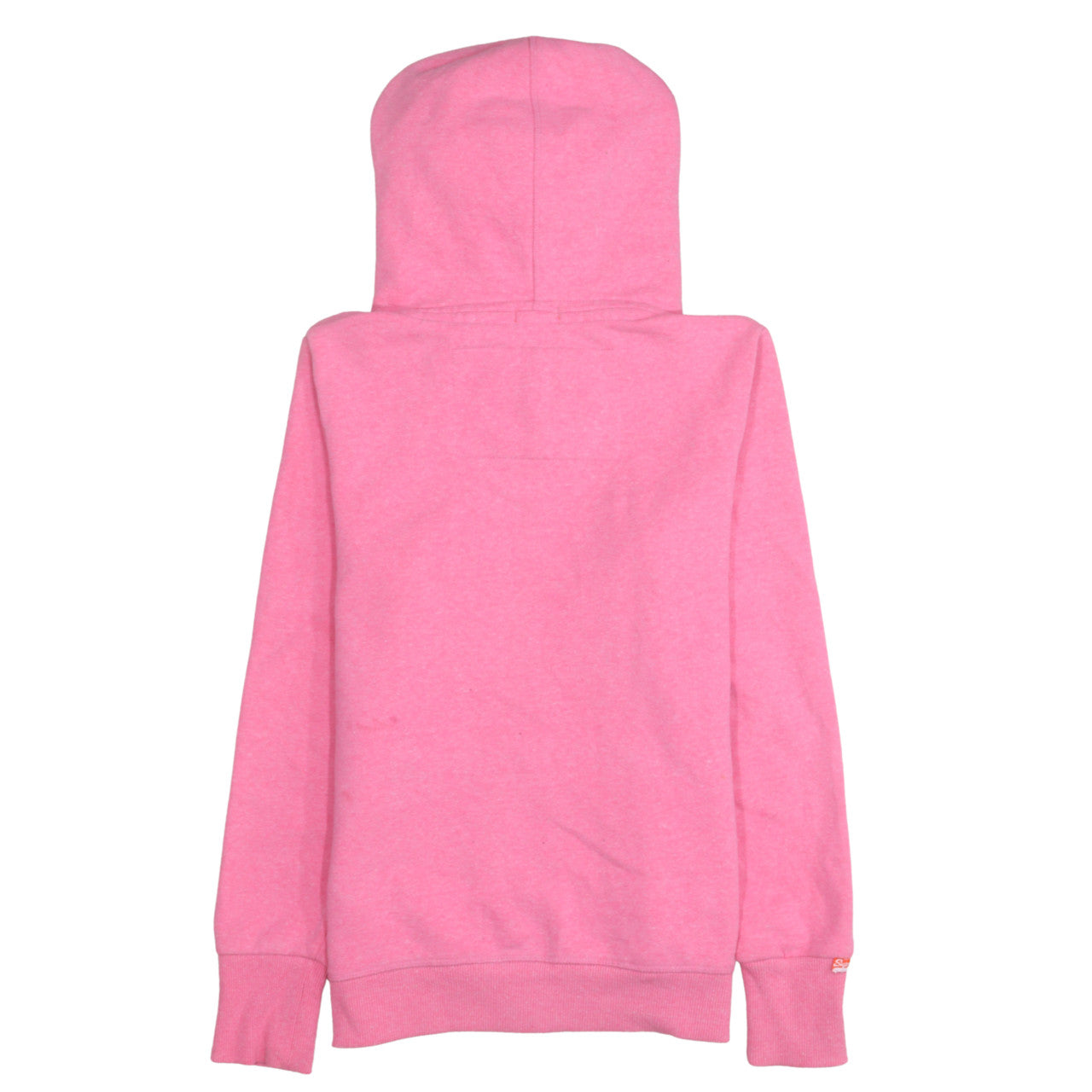 Superdry Women Pink Full Zip Hoodie Orange Label Size M