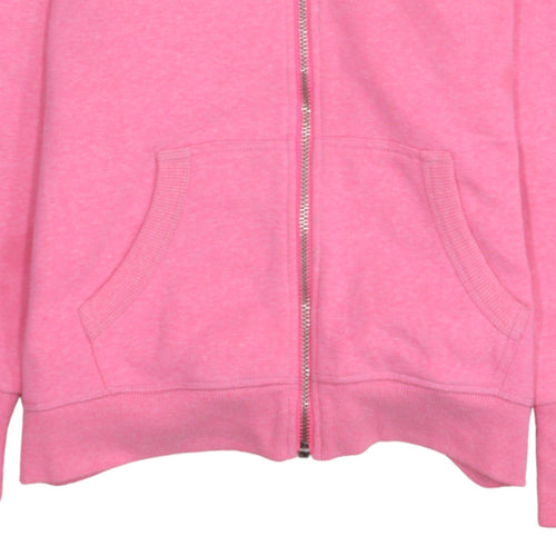 Superdry Women Pink Full Zip Hoodie Orange Label Size M