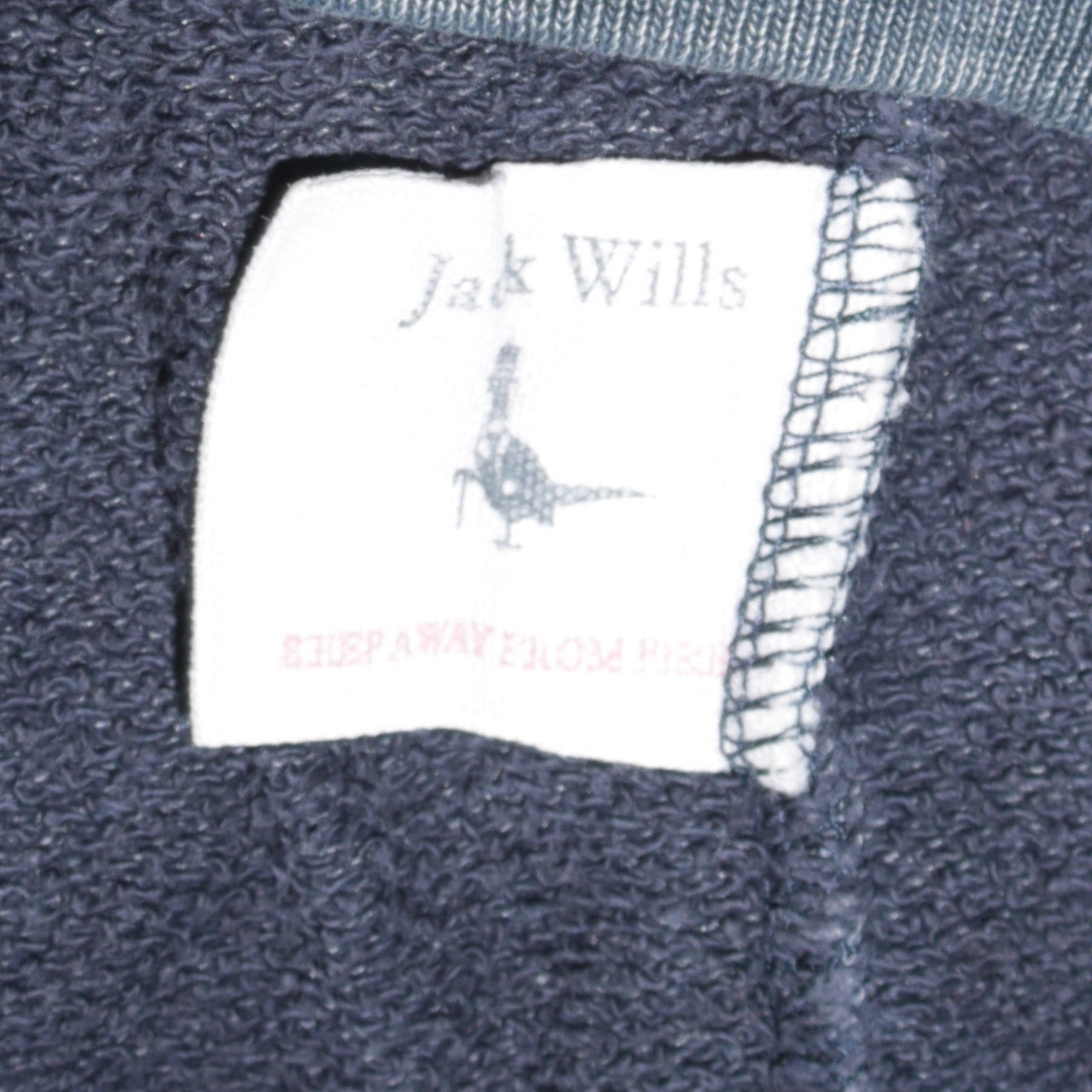 Jack Wills Men's Blue Full Zip Hoodie Size M Graphic Print