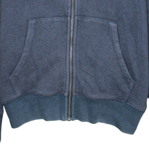 Jack Wills Men's Blue Full Zip Hoodie Size M Graphic Print