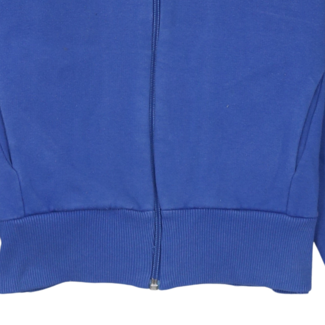 ELLE Sports Women Blue Full Zip Hoodie Medium Cotton Blend