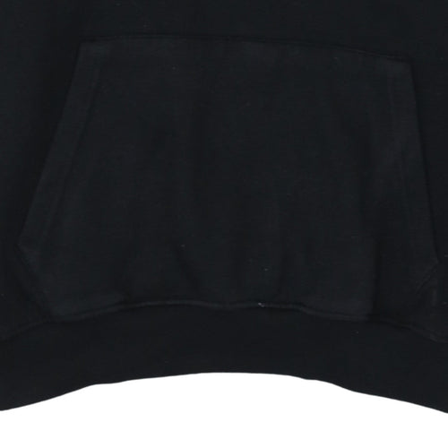 boohooMAN Men's Black Small Pullover Hoodie with Logo