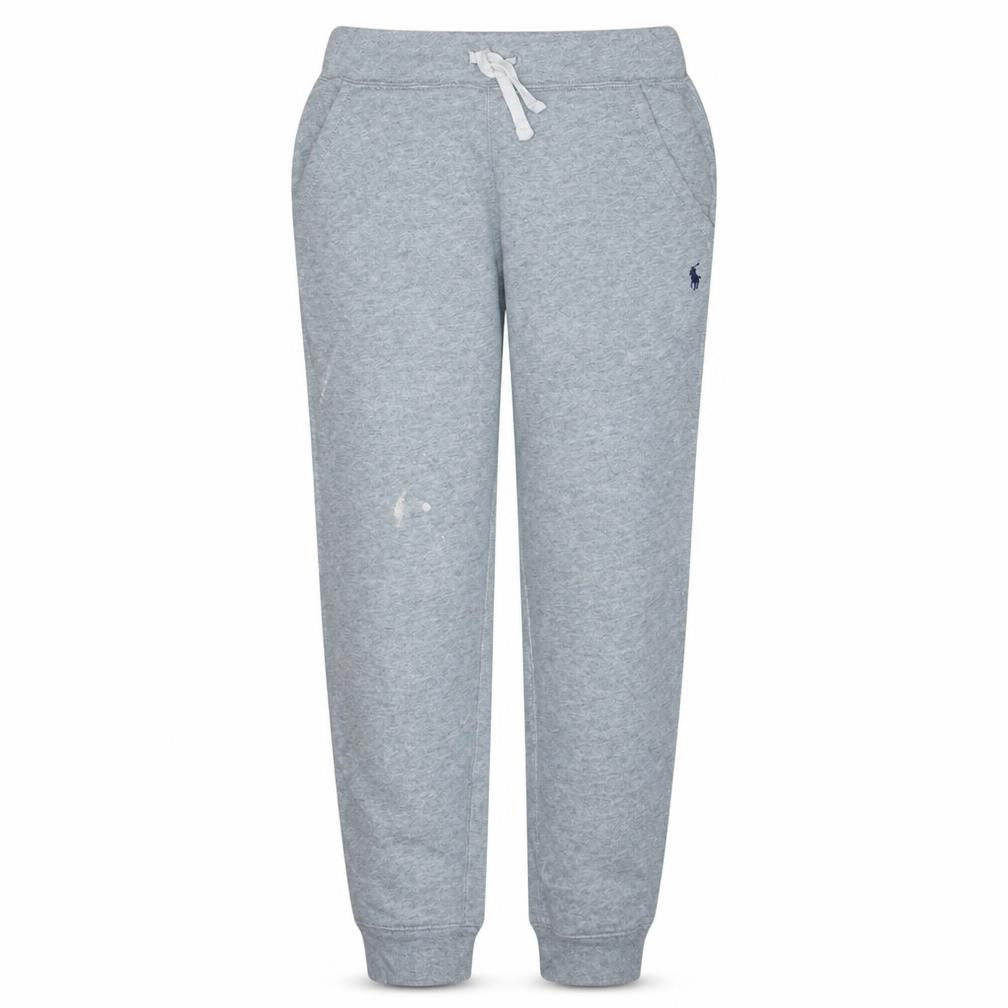 Front view of Ralph Lauren Women's Grey Jogger Sweatpants, size 8, Cotton Blend