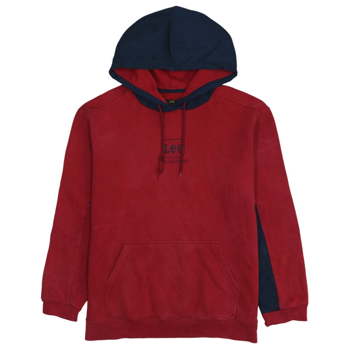 Lee Men's Red Pullover Hoodie M Regular Fit Fleece Sweatshirt
