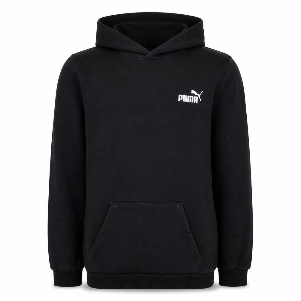 Puma Boys Black Pullover Hoodie 15-16 Years Logo Hooded Sweatshirt