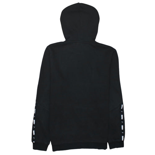 Puma Boys Black Pullover Hoodie 15-16 Years Logo Hooded Sweatshirt