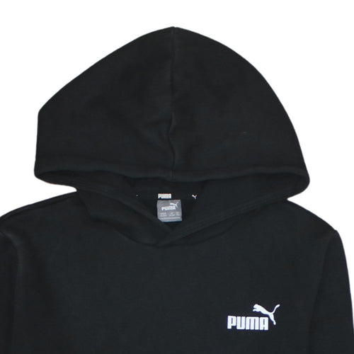 Puma Boys Black Pullover Hoodie 15-16 Years Logo Hooded Sweatshirt