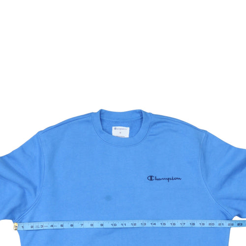 Champion Elite Blue Cotton Blend Women's Sweatshirt M Pullover Crew Neck