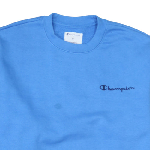 Champion Elite Blue Cotton Blend Women's Sweatshirt M Pullover Crew Neck