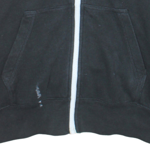 Nike Women's Black Full Zip Hoodie Small Logo Hooded Sweatshirt