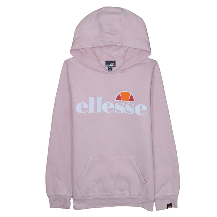Ellesse Girls Pink Pullover Hoodie 12-13 Years Logo Hooded Sweatshirt