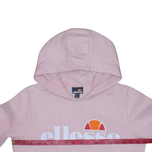 Ellesse Girls Pink Pullover Hoodie 12-13 Years Logo Hooded Sweatshirt