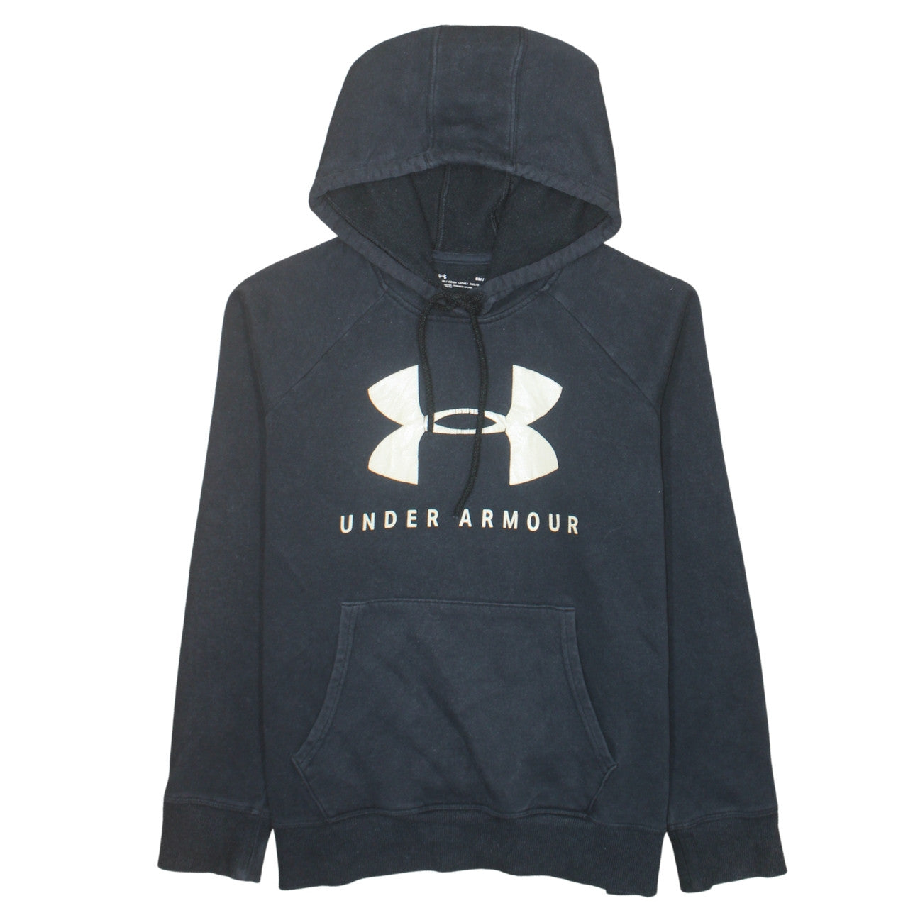 Under Armour Men’s Black Pullover Hoodie Small Logo Fleece Sweatshirt