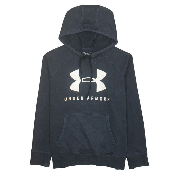 Under Armour Men’s Black Pullover Hoodie Small Logo Fleece Sweatshirt