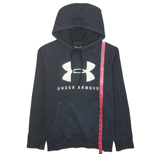 Under Armour Men’s Black Pullover Hoodie Small Logo Fleece Sweatshirt