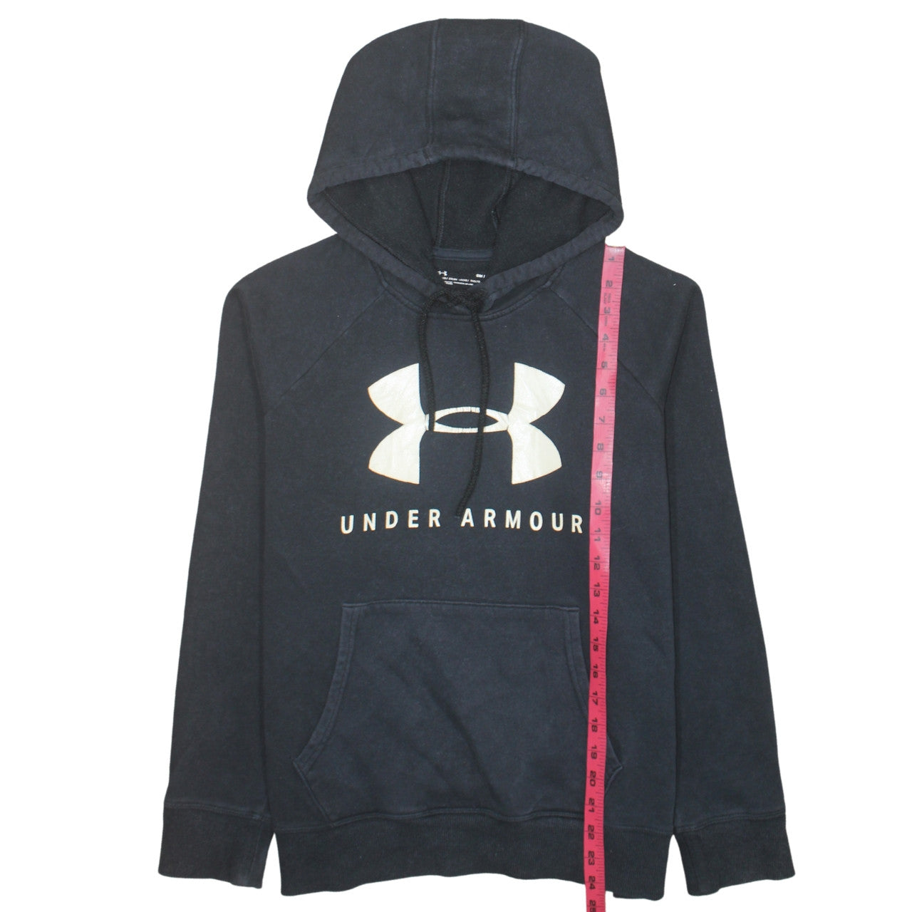 Under Armour Men’s Black Pullover Hoodie Small Logo Fleece Sweatshirt