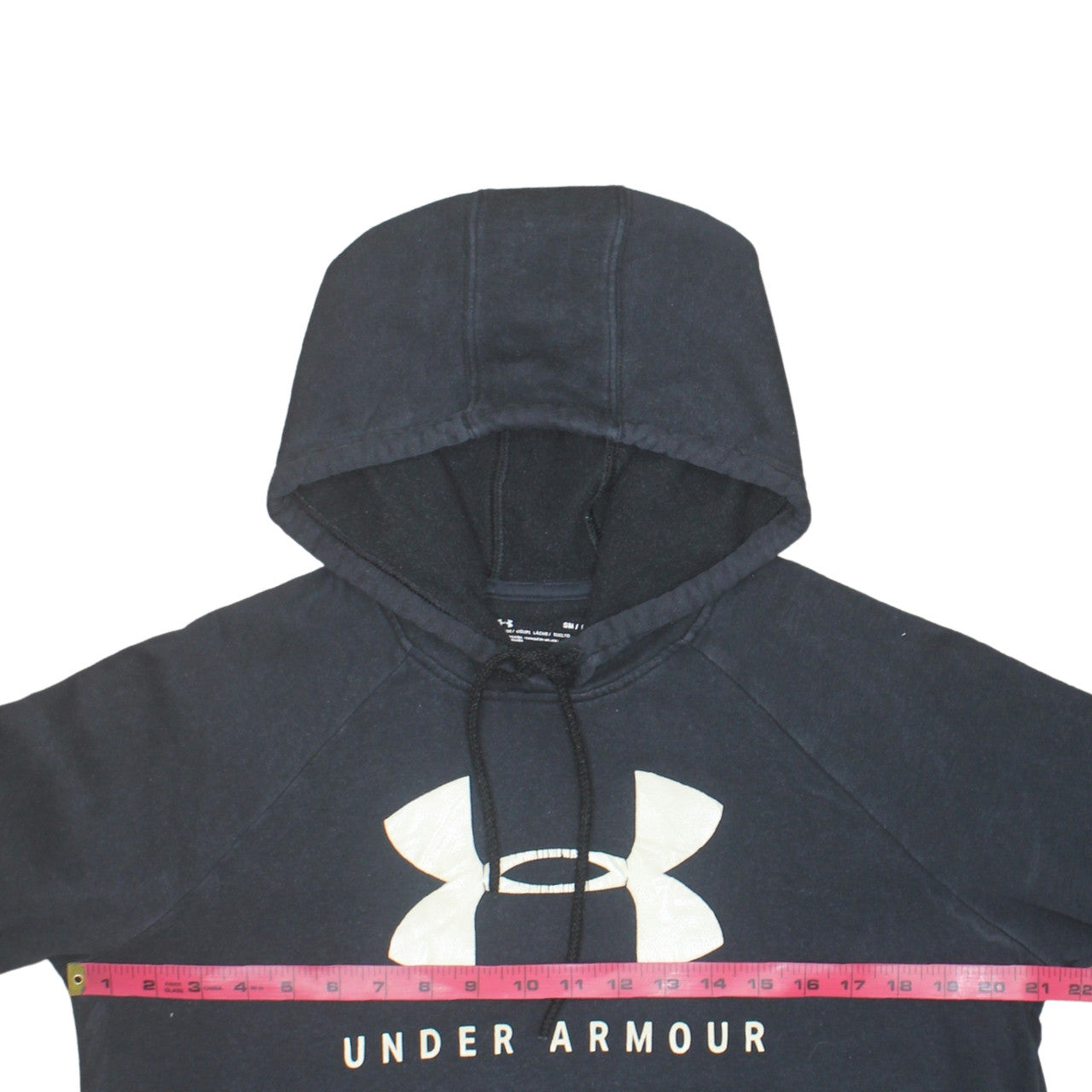 Under Armour Men’s Black Pullover Hoodie Small Logo Fleece Sweatshirt