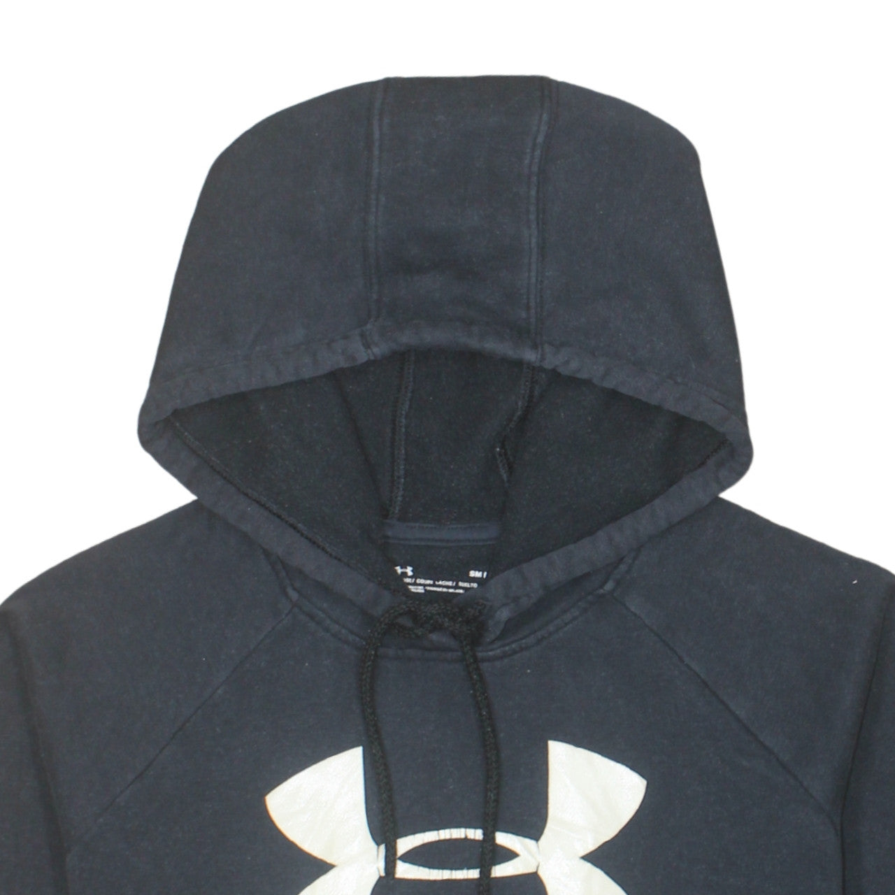 Under Armour Men’s Black Pullover Hoodie Small Logo Fleece Sweatshirt