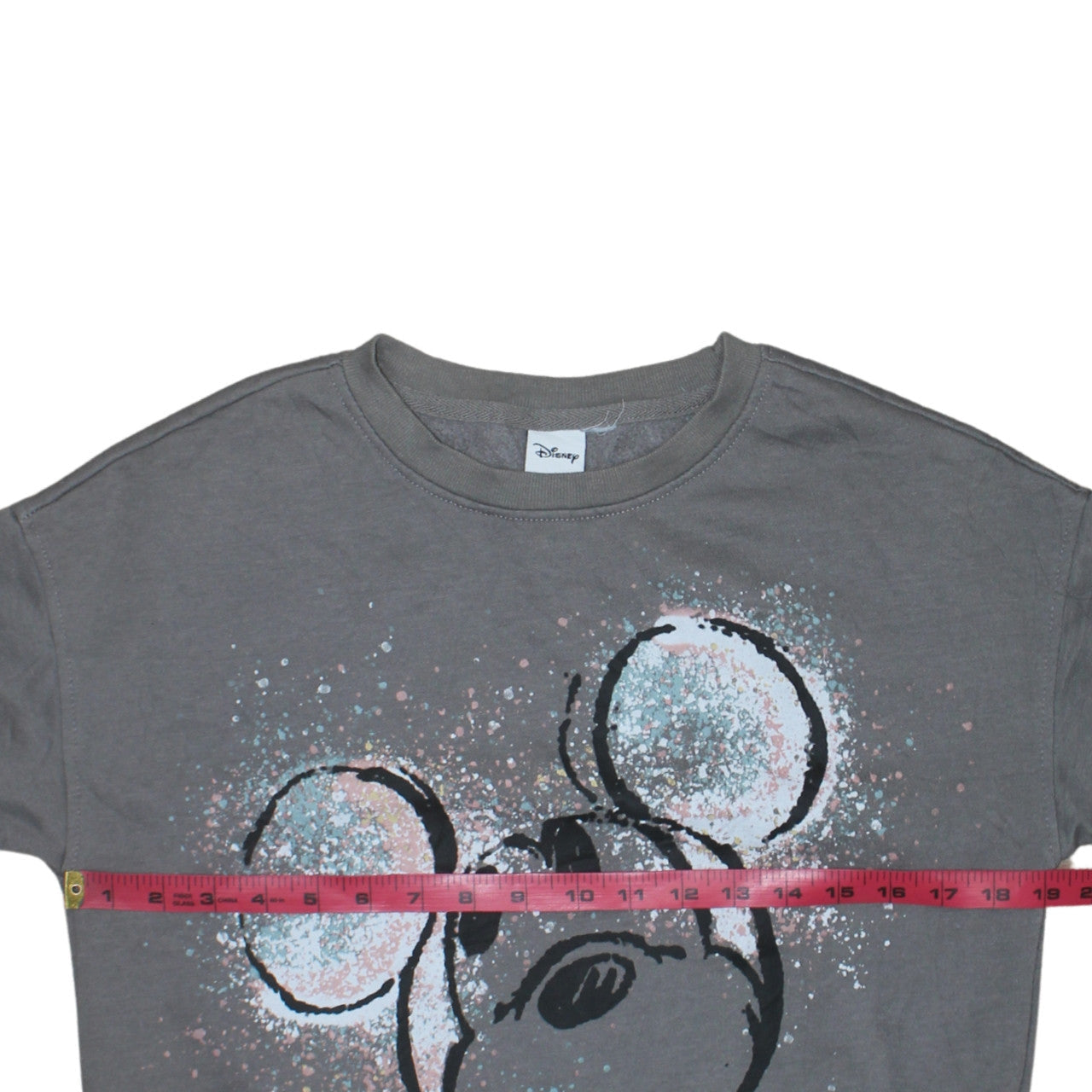 Disney Women’s Grey Mickey Mouse Pullover Sweatshirt 2XS