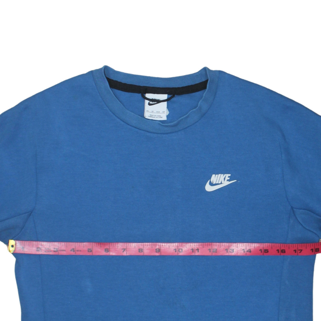 Nike Men Blue XS Crew Neck Pullover Sweatshirt with Zip Pocket