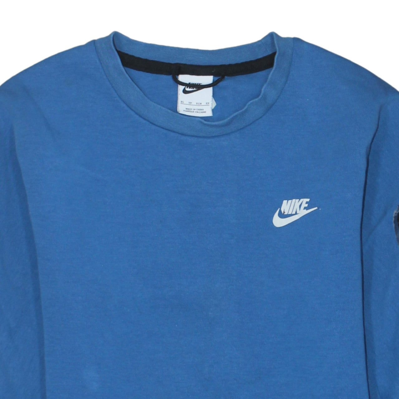 Nike Men Blue XS Crew Neck Pullover Sweatshirt with Zip Pocket