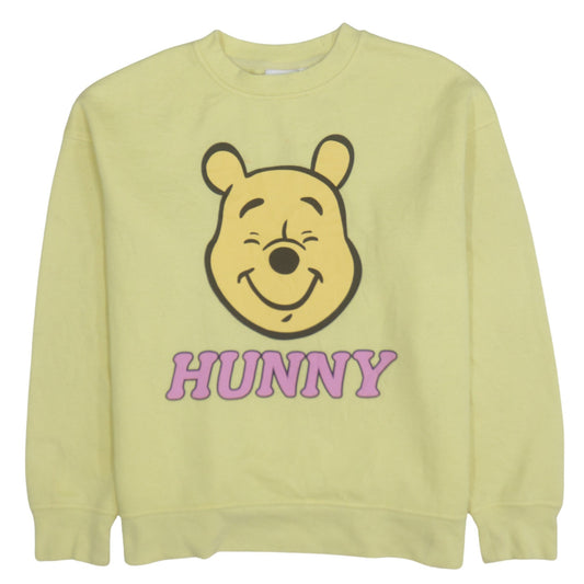 Disney Women Yellow XS Winnie the Pooh Hunny Pullover Sweatshirt