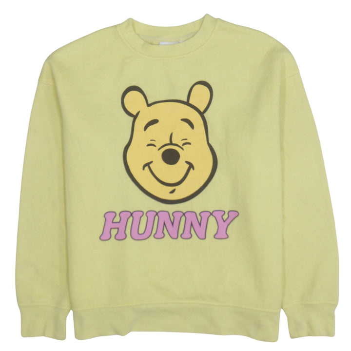 Disney Women Yellow XS Winnie the Pooh Hunny Pullover Sweatshirt