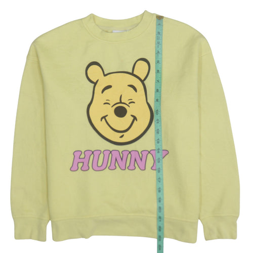 Disney Women Yellow XS Winnie the Pooh Hunny Pullover Sweatshirt