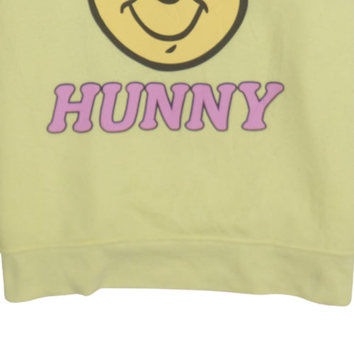 Disney Women Yellow XS Winnie the Pooh Hunny Pullover Sweatshirt