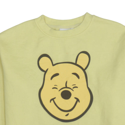 Disney Women Yellow XS Winnie the Pooh Hunny Pullover Sweatshirt