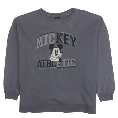 Disney Tu Women's Grey Mickey Mouse Athletic Sweatshirt Size 16