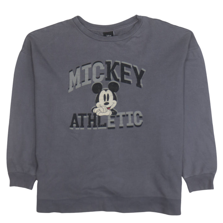 Disney Tu Women's Grey Mickey Mouse Athletic Sweatshirt Size 16