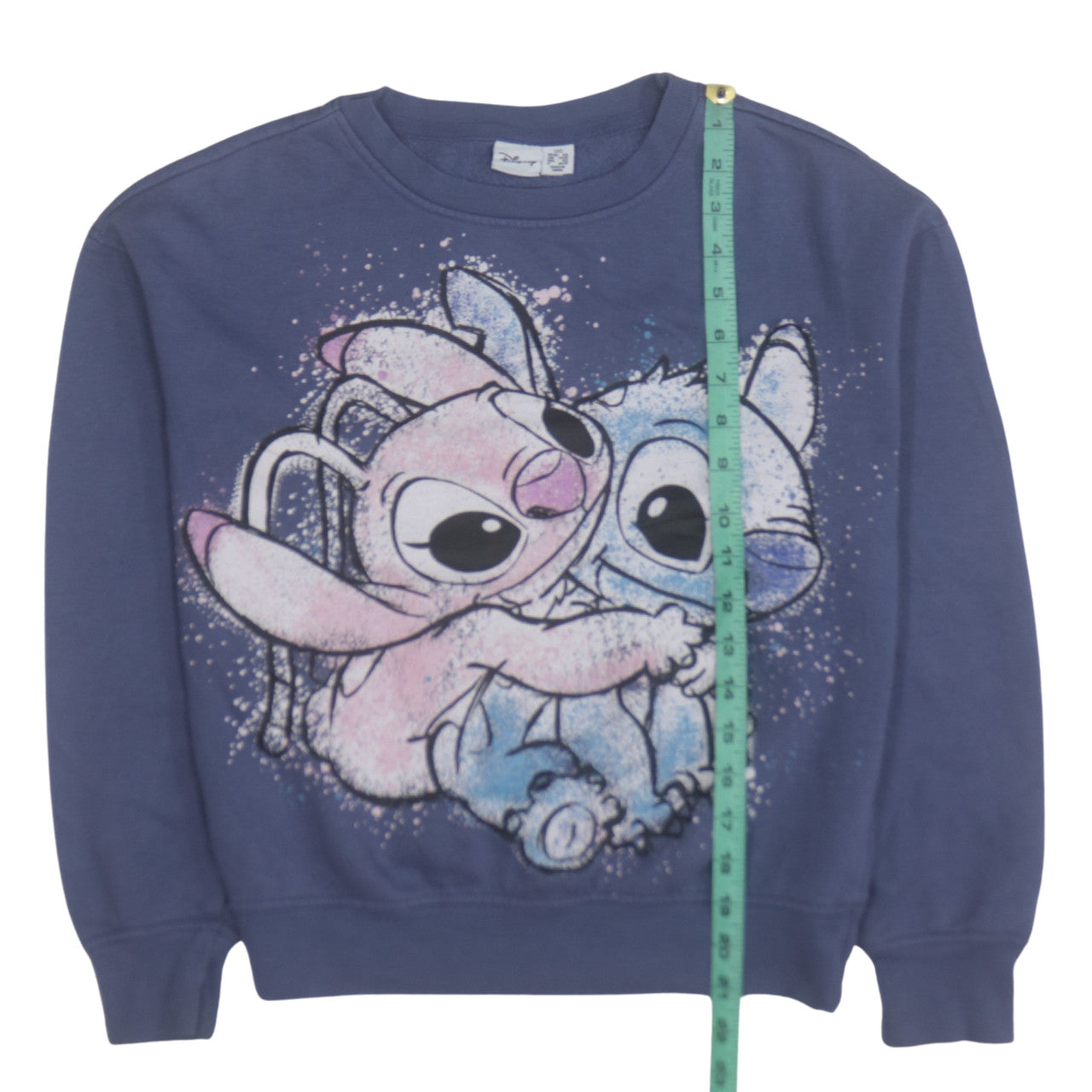 Disney Primark Cares Women Blue 2XS Pullover Sweatshirt Stitch Angel Design